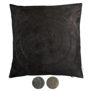 Sofakissen Ziegenvelours, Kissenhülle mit Lasercut, Kissenbezug aus veloursleder | Wunschleder