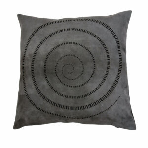 Sofakissen Ziegenvelours, Kissenhülle mit Lasercut, Kissenbezug aus veloursleder | Wunschleder