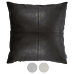 Kissenhülle Echtleder, Lederkissen mit Ziernähten, Kissenbezug aus Leder | Wunschleder