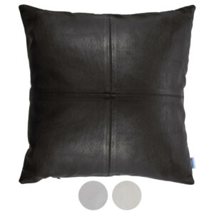 Kissenhülle Echtleder, Lederkissen mit Ziernähten, Kissenbezug aus Leder | Wunschleder