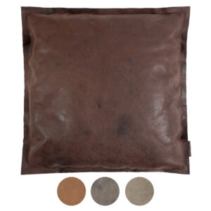 Lederkissen Vintage-Look, Bio-Lederkissen, handgenähtes Sofakissen aus Leder, Wunschleder HOME | Wunschleder