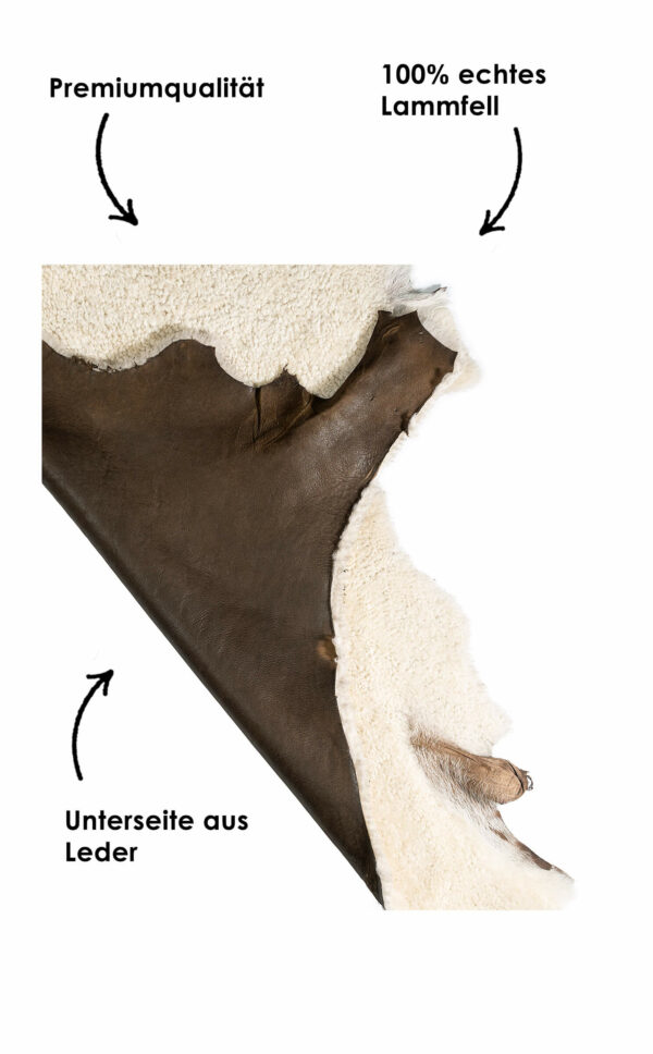 Deko Lammfell beige, beiges Dekofell, echtes Lammfell, Wunschleder HOME | Wunschleder
