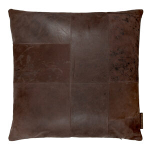 Lederkissen Patchwork, Bio-Lederkissen, handgenähtes Sofakissen aus Leder | Wunschleder