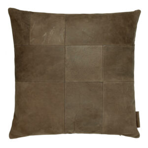 Lederkissen Patchwork, Bio-Lederkissen, handgenähtes Sofakissen aus Leder | Wunschleder