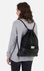 Leder-Turnbeutel | schwarz | Wunschleder