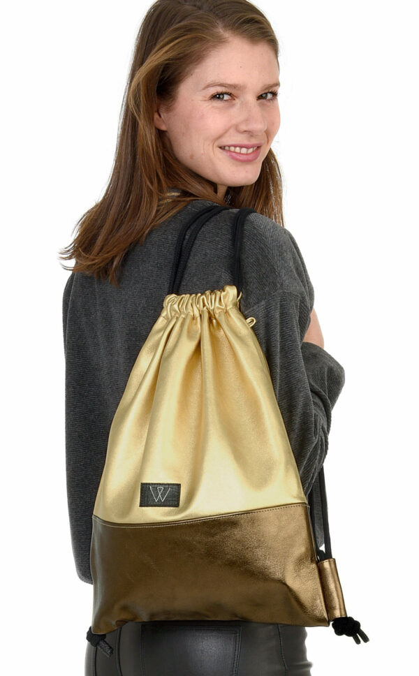 Turnbeutel | Metallic | Echtleder | Gold | Kupfer | Wunschleder