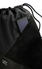 Turnbeutel | Leder | schwarz | Wunschleder