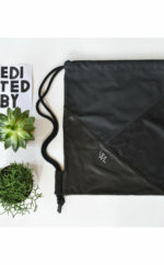 Turnbeutel | Leder | schwarz | Wunschleder