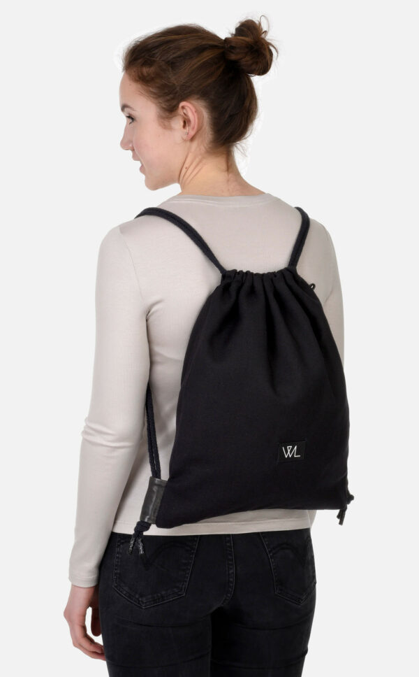 Turnbeutel | schwarz | Wunschleder