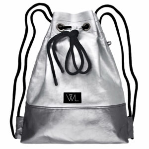 Luxus | Turnbeutel | silber | Wunschleder