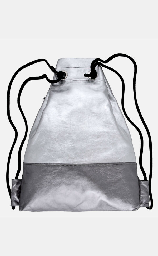 Luxus | Turnbeutel | silber | Wunschleder