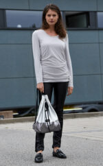 Luxus | Turnbeutel | silber | Wunschleder