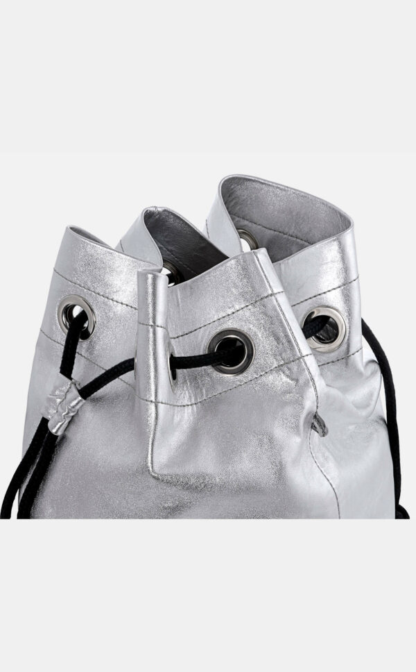 Luxus | Turnbeutel | silber | Wunschleder