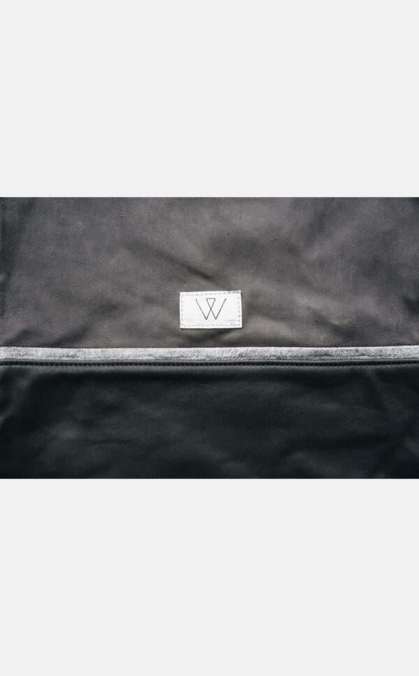 Lederturnbeutel | Grau | Schwarz | Wunschleder