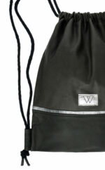 Lederturnbeutel | Grau | Schwarz | Wunschleder