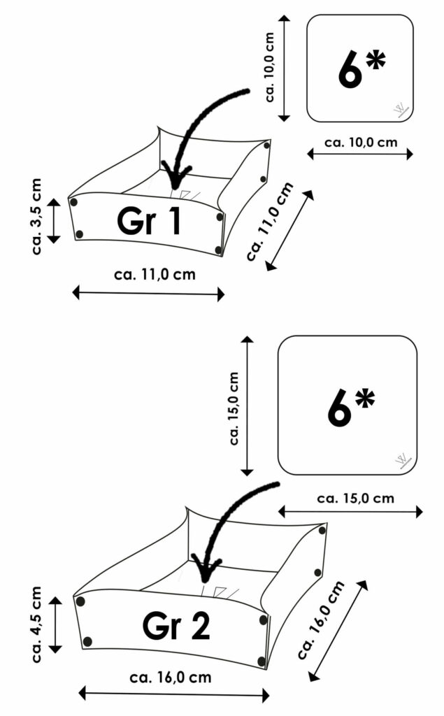 Korb und Untersetzer Maße, Wunschleder