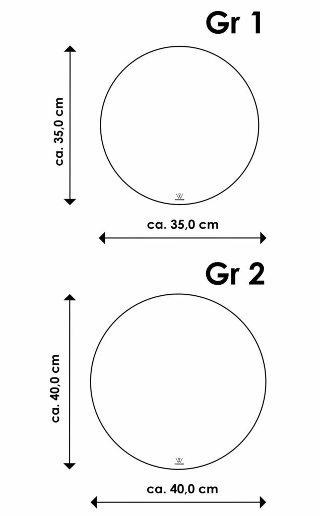 Maße rundes Tischset, Größen Ledertischset, Wunschleder