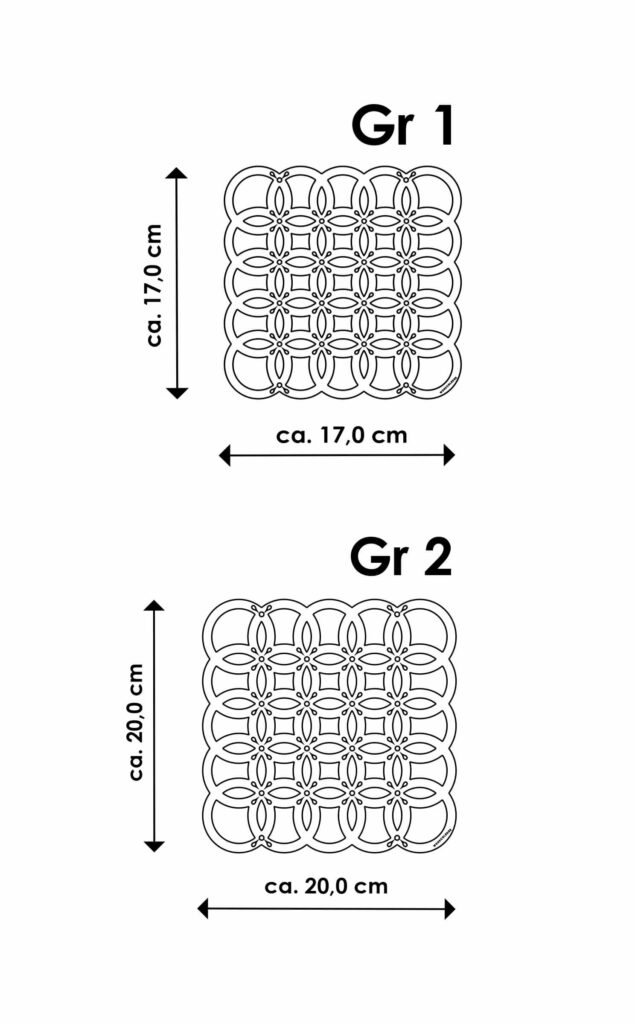 Maße Topfuntersetzer Leder, Wunschleder