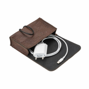 Netzteil Aufbewahrungtasche Leder | Ladekabel Tasche Vintage-Leder | Transporttasche Netzteil | Wunschleder