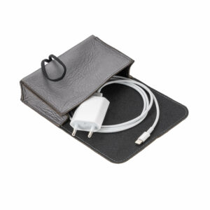 Netzteil Tasche Leder | Ladekabel Tasche Rindleder | Wunschleder