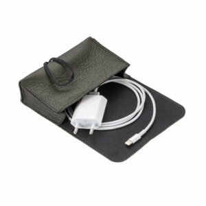 Netzteil Tasche Leder | Ladekabel Tasche Rindleder | Wunschleder