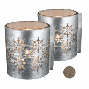Windlicht | Windlichtglas | Gold Silber | Wunschleder
