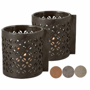 Windlicht | Leder | Bio-Pferdeleder | 2 Stück | Wunschleder