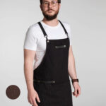 Kochschürze | Baumwolle | Canvas | braun, schwarz | robust, strapazierfähig | Wunschleder