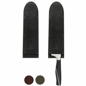 Klingenschutz für Kochmesser | Leder mit Kevlar | Messerhülle | braun, schwarz, | Wunschleder