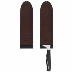 Klingenschutz für Kochmesser | Leder mit Kevlar | Messerhülle | braun, schwarz, | Wunschleder
