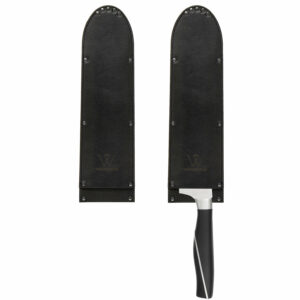 Klingenschutz für Kochmesser | Leder mit Kevlar | Messerhülle | braun, schwarz, | Wunschleder