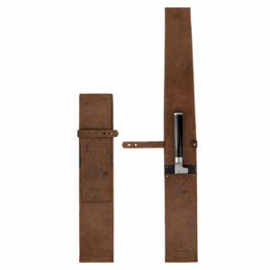 Einzelköcher für Kochmesser | Klingenschutz | Bio Pferdeleder | Echtleder | schwarz | Wunschleder