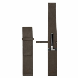 Einzelköcher für Kochmesser | Klingenschutz | Rindleder | Echtleder | grau, schwarz | Wunschleder