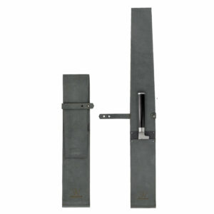 Einzelköcher für Kochmesser | Klingenschutz | Rindleder | Echtleder | grau, schwarz | Wunschleder