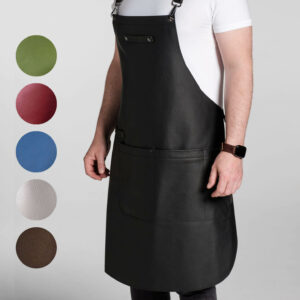Kochschürze für Männer, Echtleder, Rindleder, schwarz, braun, strapazierfähig | Wunschleder