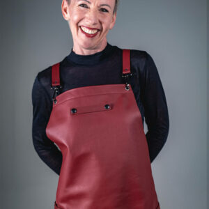 Kochschürze für Männer, Echtleder, Rindleder, schwarz, braun, strapazierfähig | Wunschleder