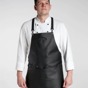 Kochschürze für Männer, Echtleder, Rindleder, schwarz, braun, strapazierfähig | Wunschleder