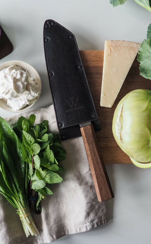 Klingenschutz spitz Leder | Klingenschutz Drop-Point | Klingenschutz japanisches Messer | Wunschleder