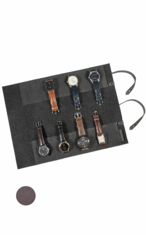 Uhrentasche Rindleder, Uhrenrolltasche Leder, Uhrenetui Rindleder | Wunschleder
