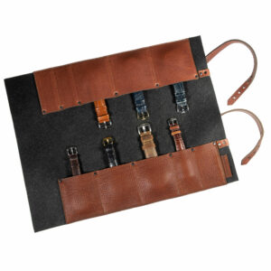 Uhrentasche Leder, Uhrenrolltasche Rindleder, Uhrenetui Leder | Wunschleder