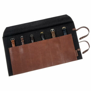 Uhrenrolltasche echtes Leder, Uhrentasche Rindleder, Uhrenetui Leder | Wunschleder