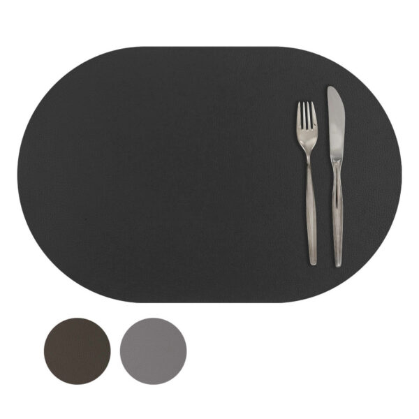 Platzdecke oval Leder | Tischset Leder | Platzset Echtleder | Wunschleder