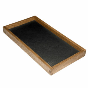 Serviertablett Holz | Serviertablett Leder | Dekotablett | Wunschleder