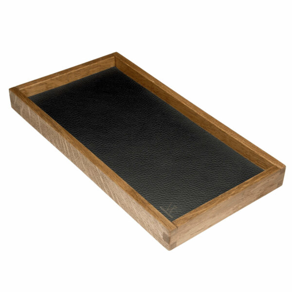 Serviertablett Holz | Serviertablett Leder | Dekotablett | Wunschleder