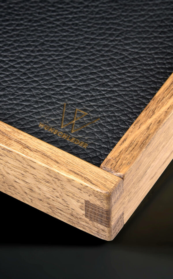 Serviertablett Holz | Serviertablett Leder | Dekotablett | Wunschleder