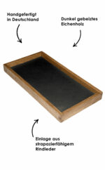 Serviertablett Holz | Serviertablett Leder | Dekotablett | Wunschleder