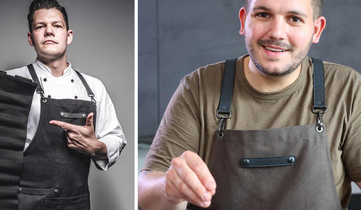 Handgefertigte Schürze aus robustem Canvas