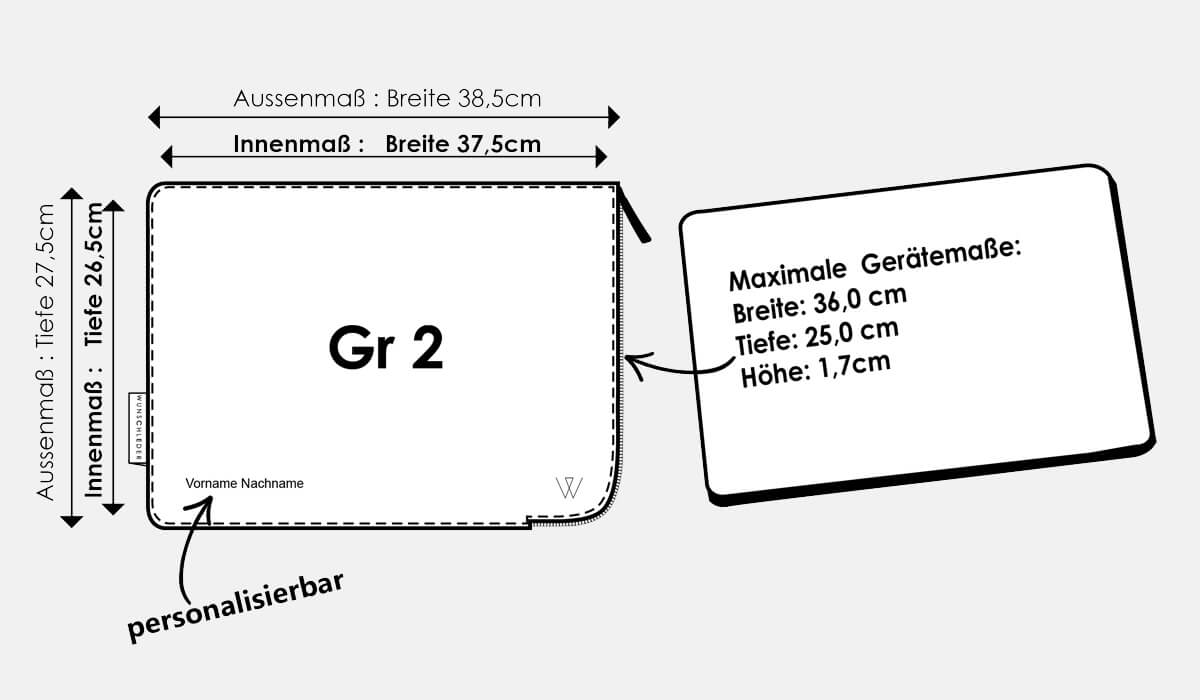 Welche Maße hat Größe 2?