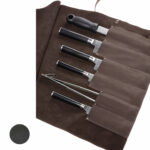 Messertasche | Leder | Kochmesser | Rindleder | 6 Köcher | Wunschleder