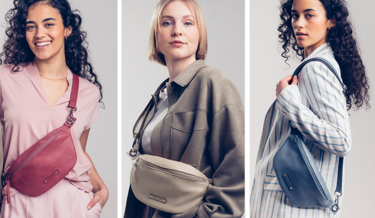 Elegante Bauchtasche aus Rindleder